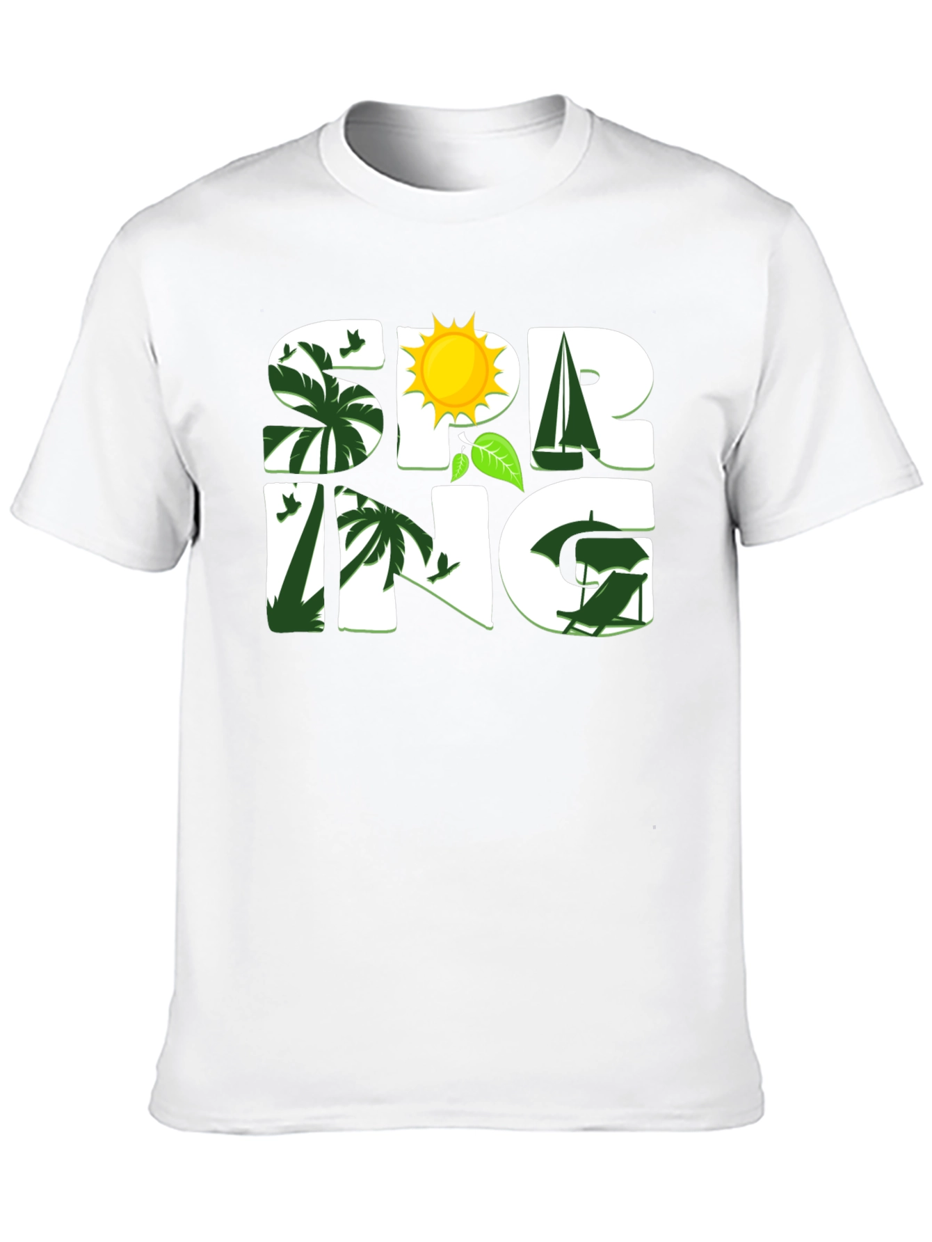 Spring Theme Graphic T-Shirt