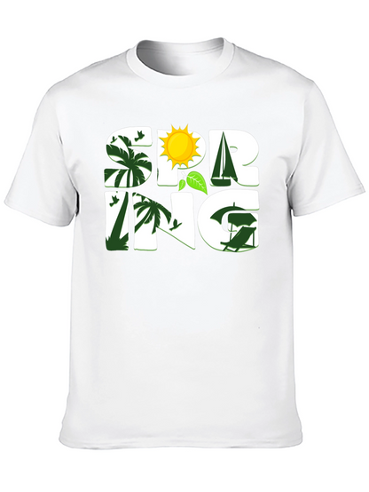 Spring Theme Graphic T-Shirt