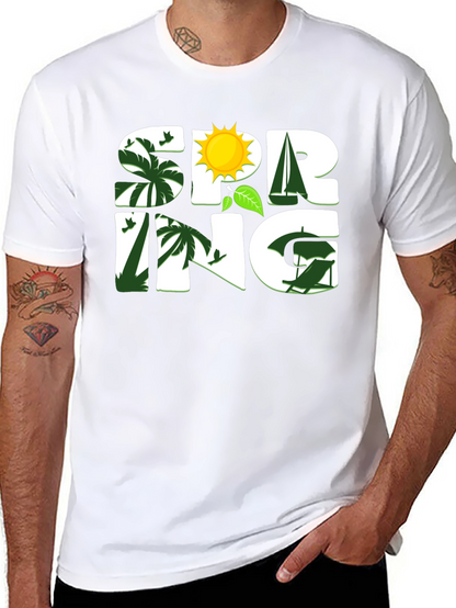 Spring Theme Graphic T-Shirt