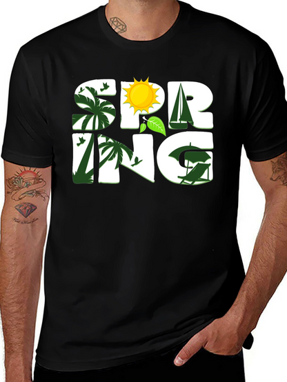 Spring Theme Graphic T-Shirt