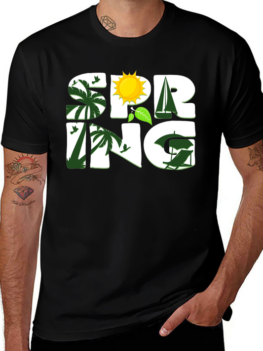 Spring Theme Graphic T-Shirt