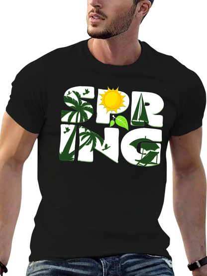 Spring Theme Graphic T-Shirt