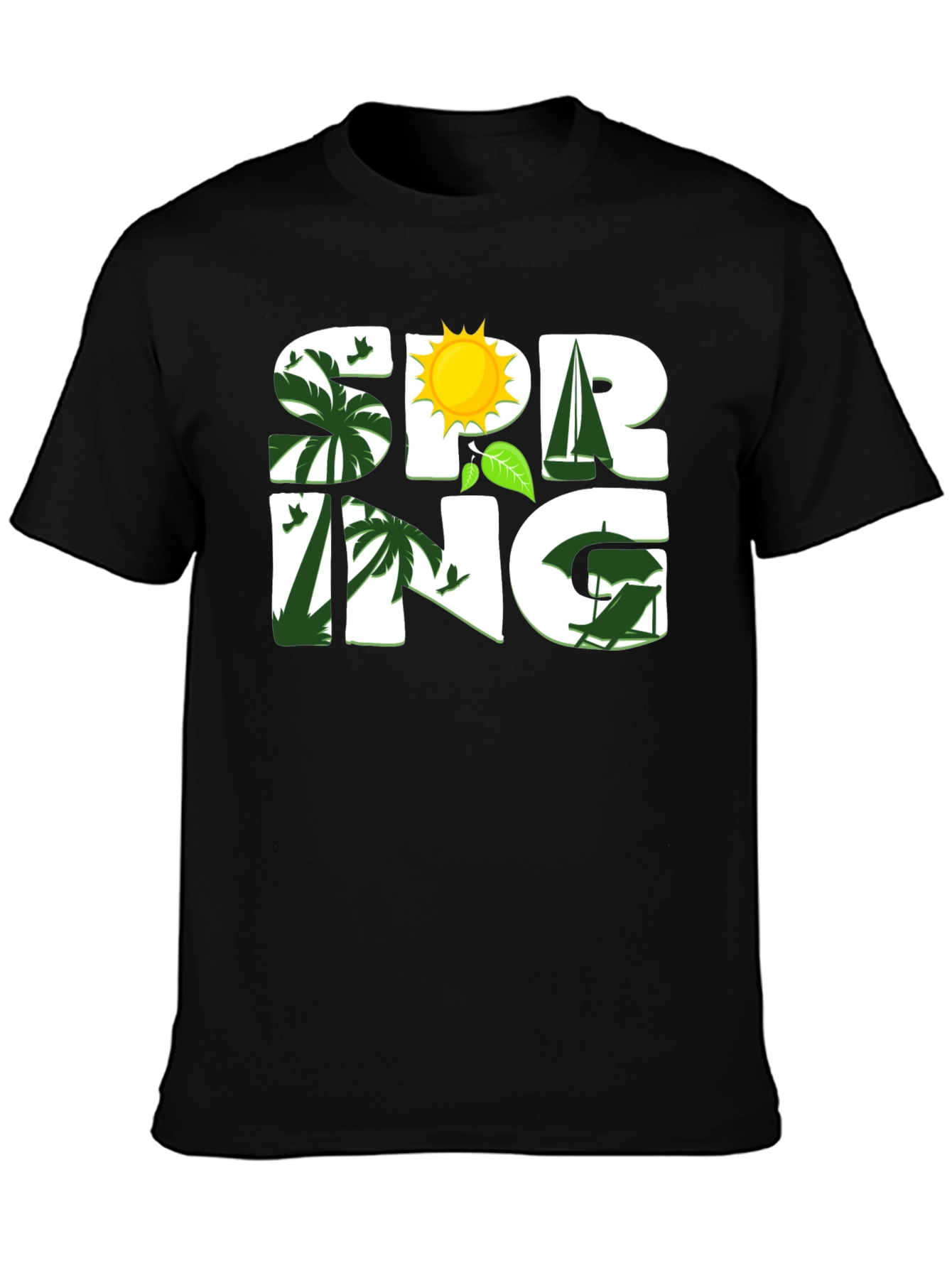 Spring Theme Graphic T-Shirt