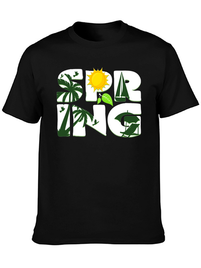 Spring Theme Graphic T-Shirt