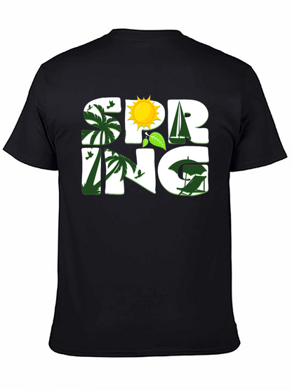 Spring Theme Graphic T-Shirt