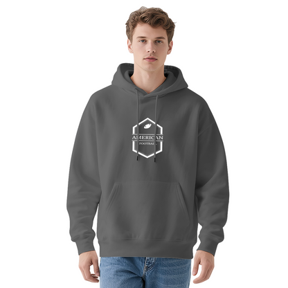 American Football Hexagon Badge Navy Hoodie