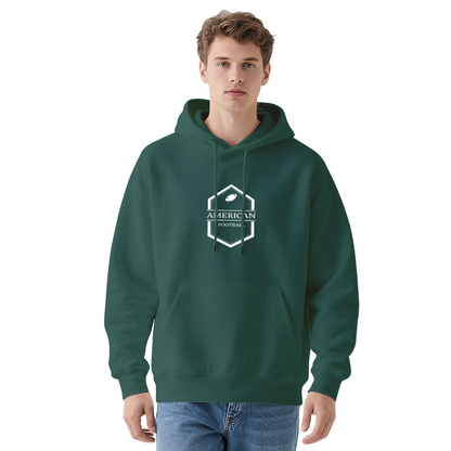 American Football Hexagon Badge Navy Hoodie