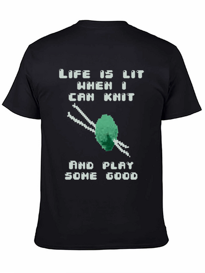 Life is Lit Knit & Game Pixel Tee