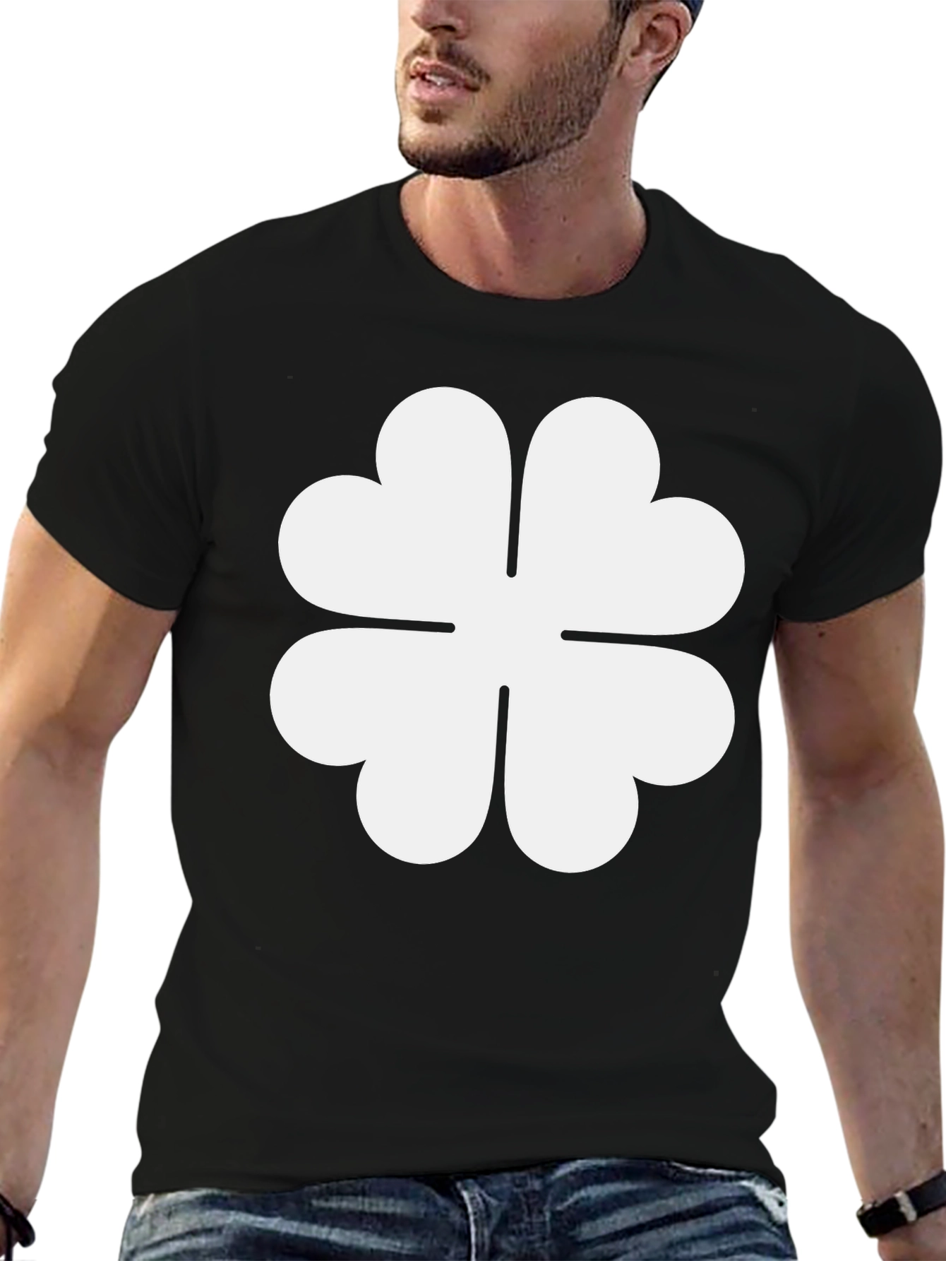 Black Clover T-Shirt - Lucky Four Leaf Design