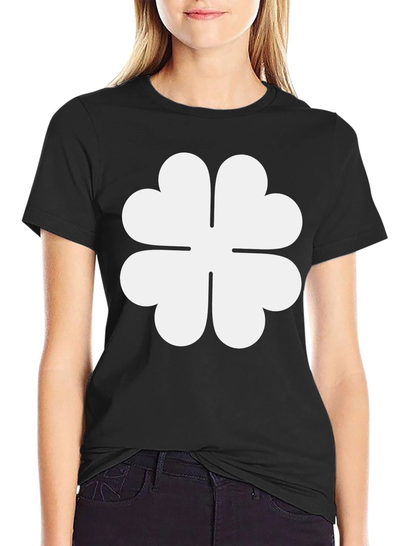 Black Clover T-Shirt - Lucky Four Leaf Design