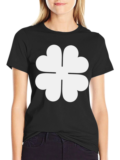 Black Clover T-Shirt - Lucky Four Leaf Design