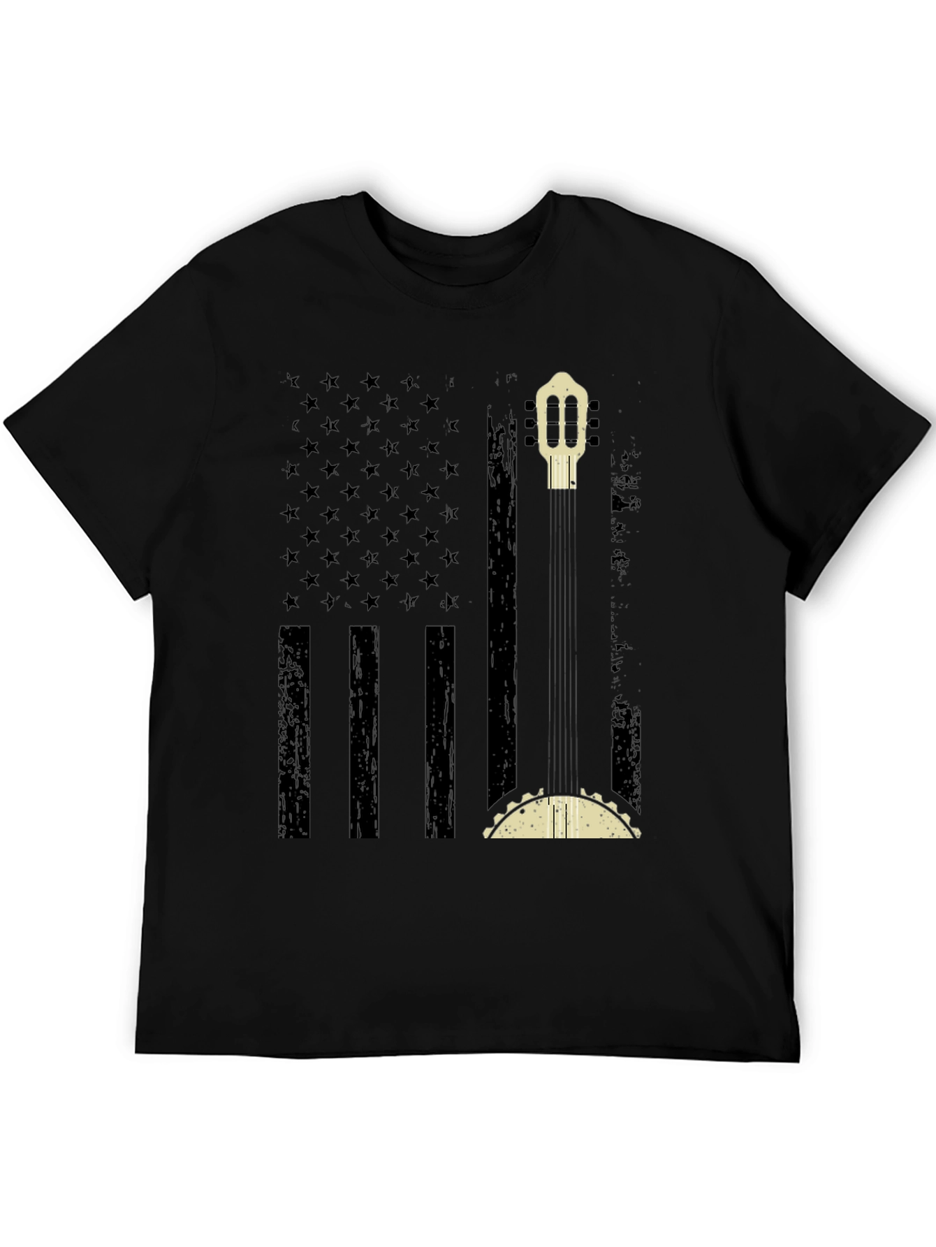 American Flag Guitar & Taco Graphic T-Shirt