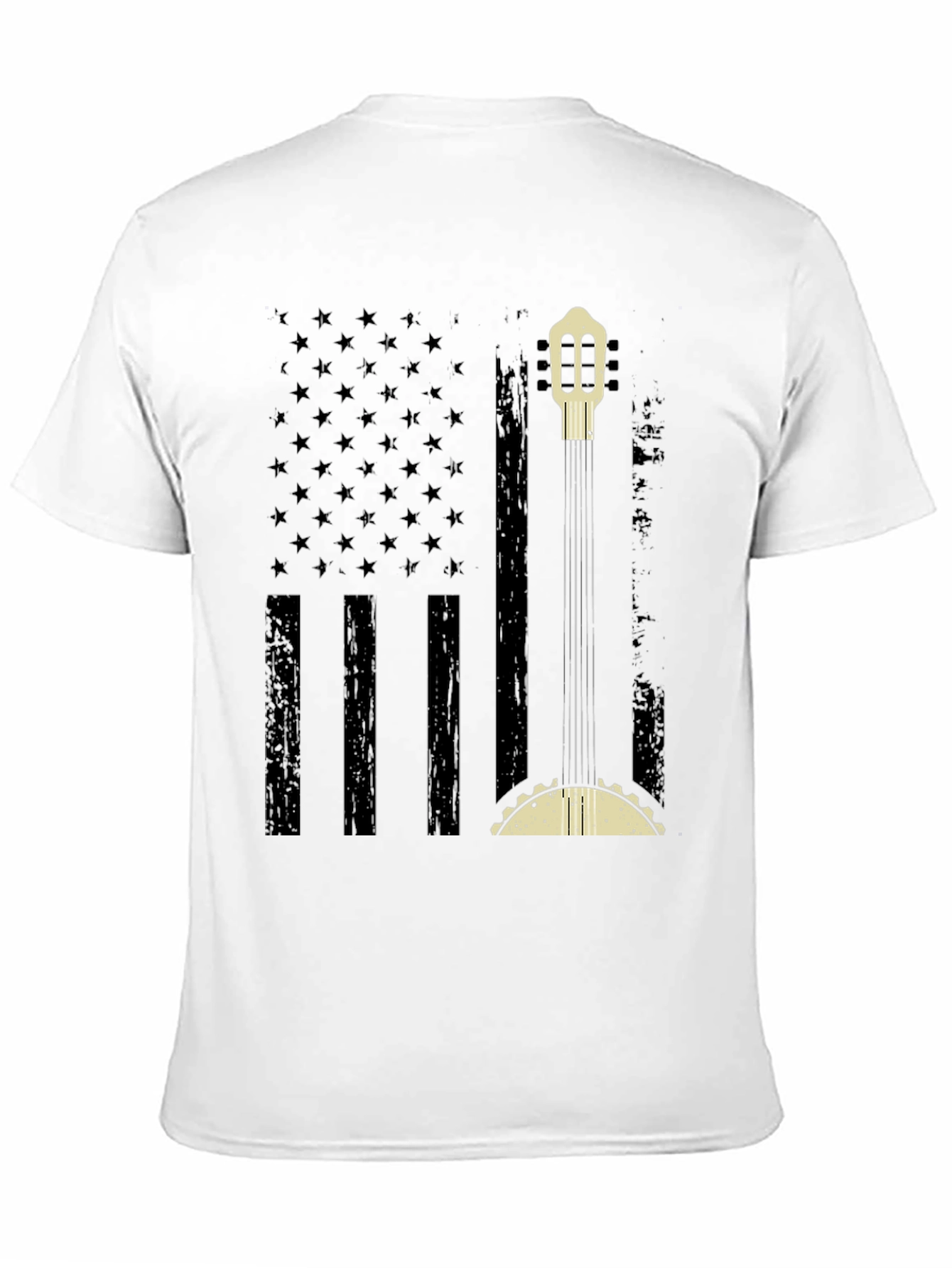 American Flag Guitar & Taco Graphic T-Shirt