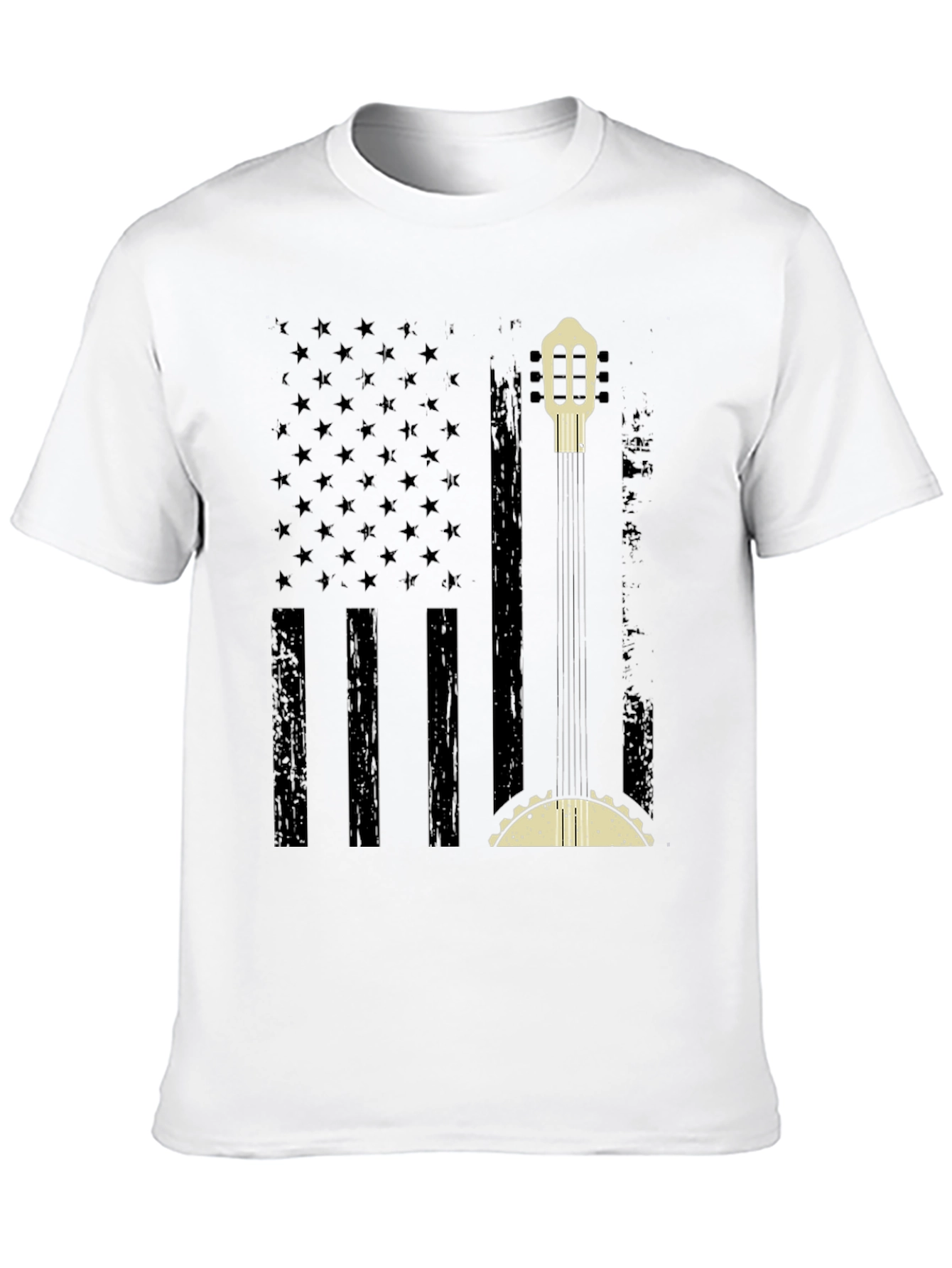 American Flag Guitar & Taco Graphic T-Shirt