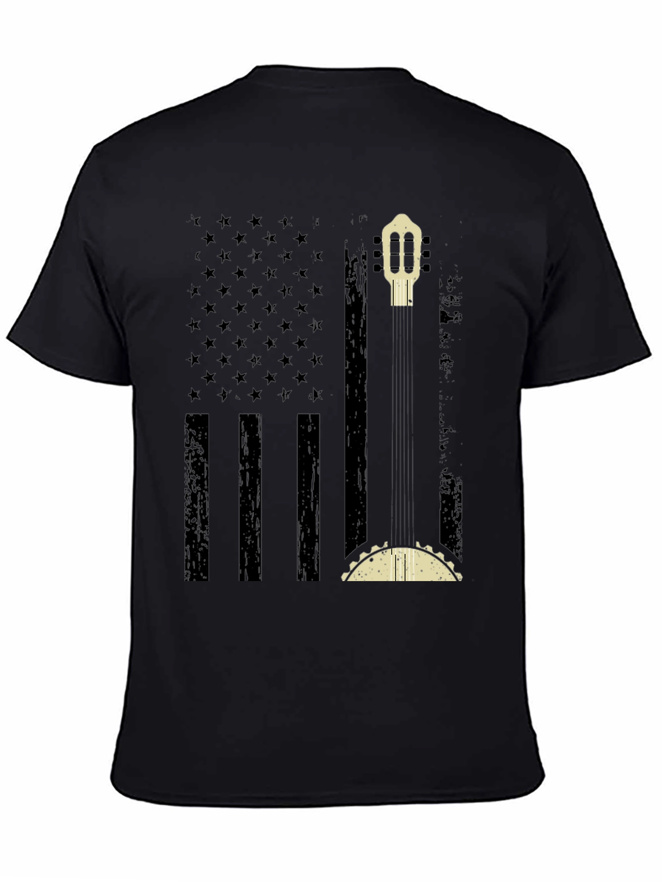 American Flag Guitar & Taco Graphic T-Shirt