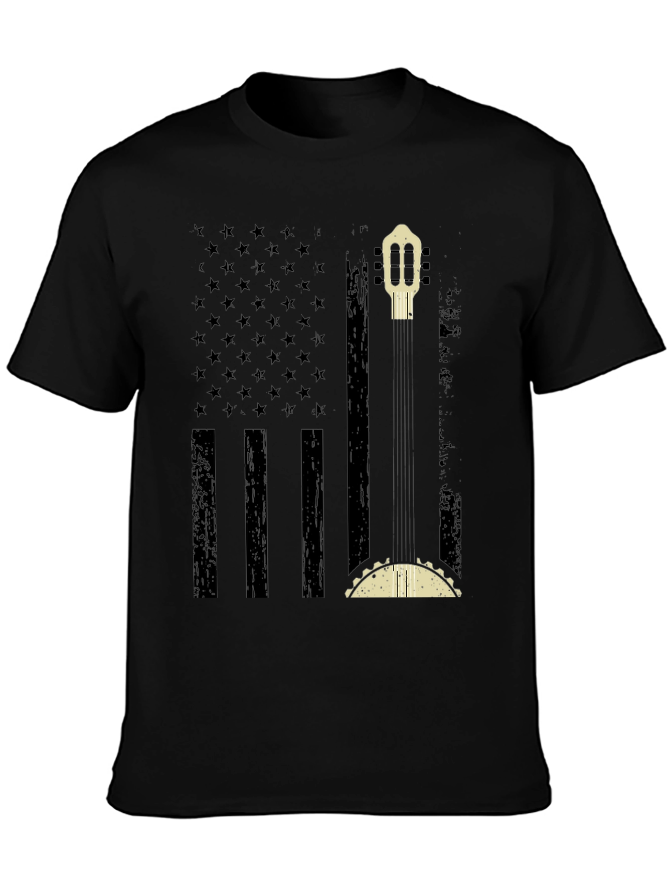 American Flag Guitar & Taco Graphic T-Shirt