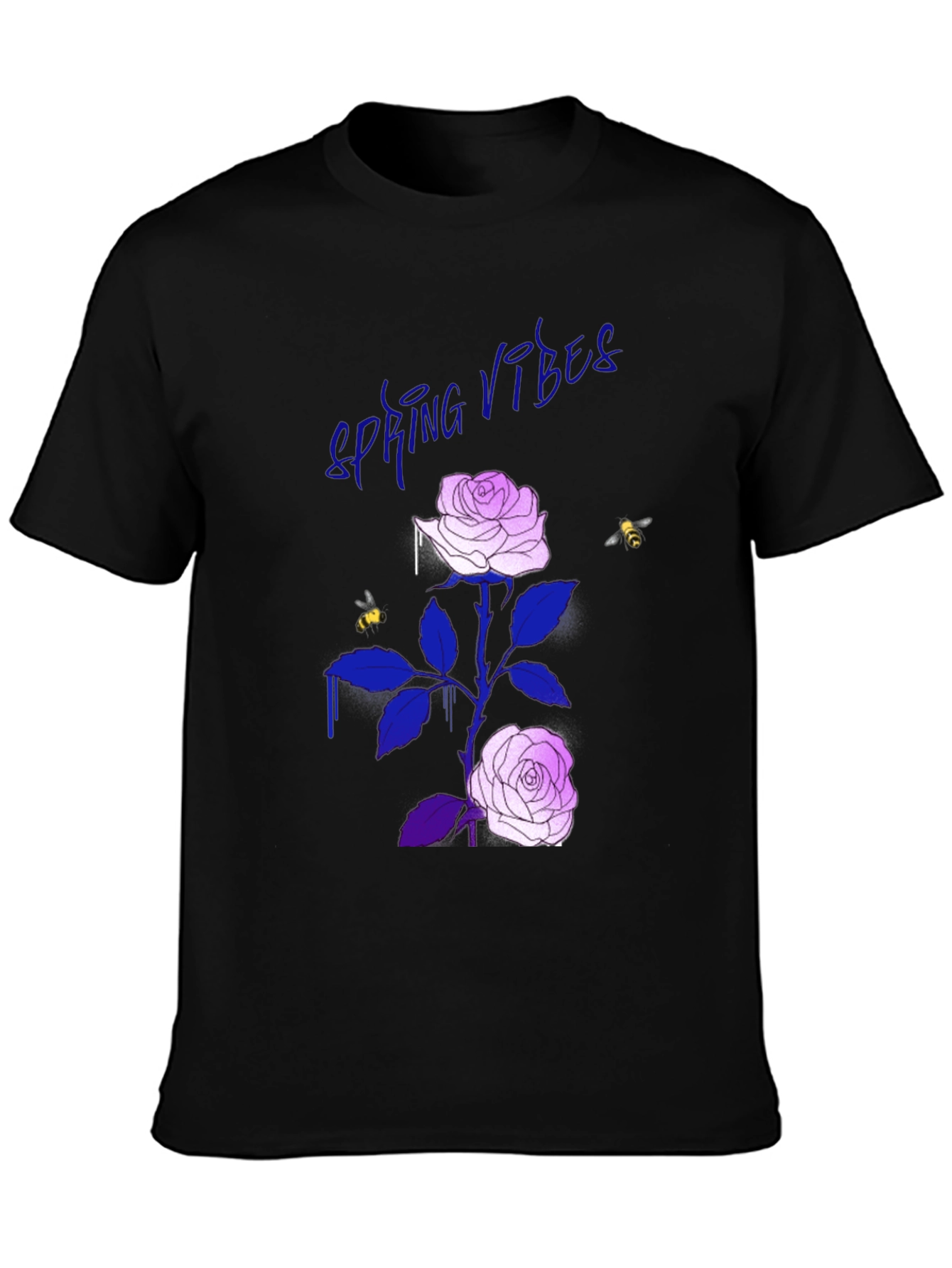 Spring Vibes Rose Graphic T-Shirt