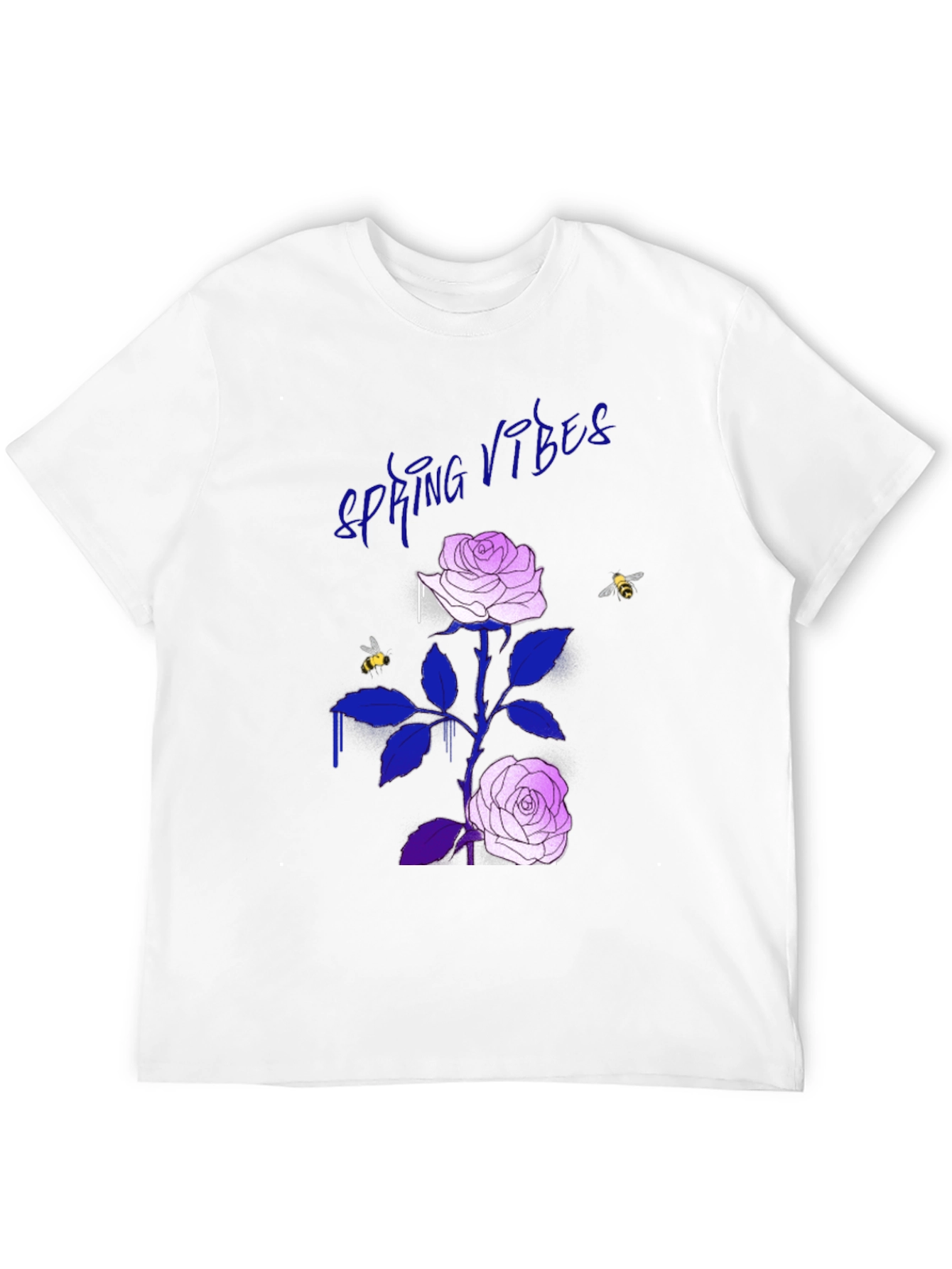 Spring Vibes Rose Graphic T-Shirt