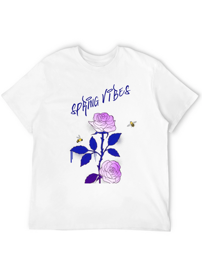 Spring Vibes Rose Graphic T-Shirt
