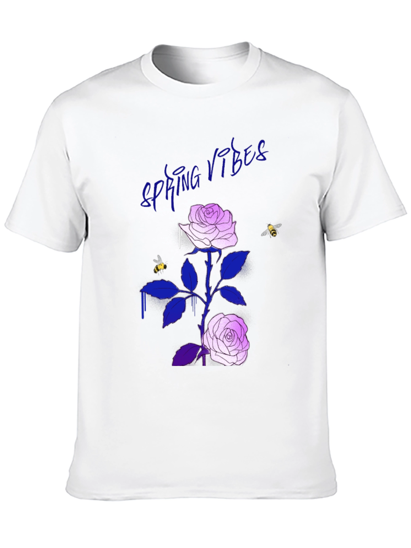 Spring Vibes Rose Graphic T-Shirt