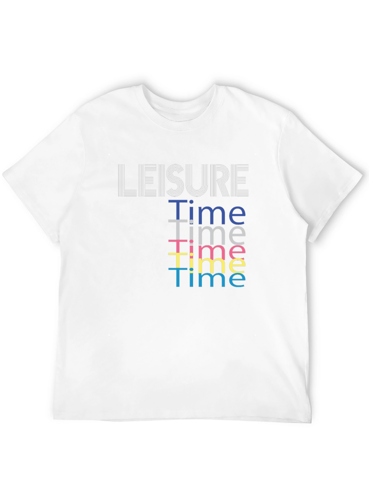 Leisure Time Graphic Tee - Black Cotton Comfort