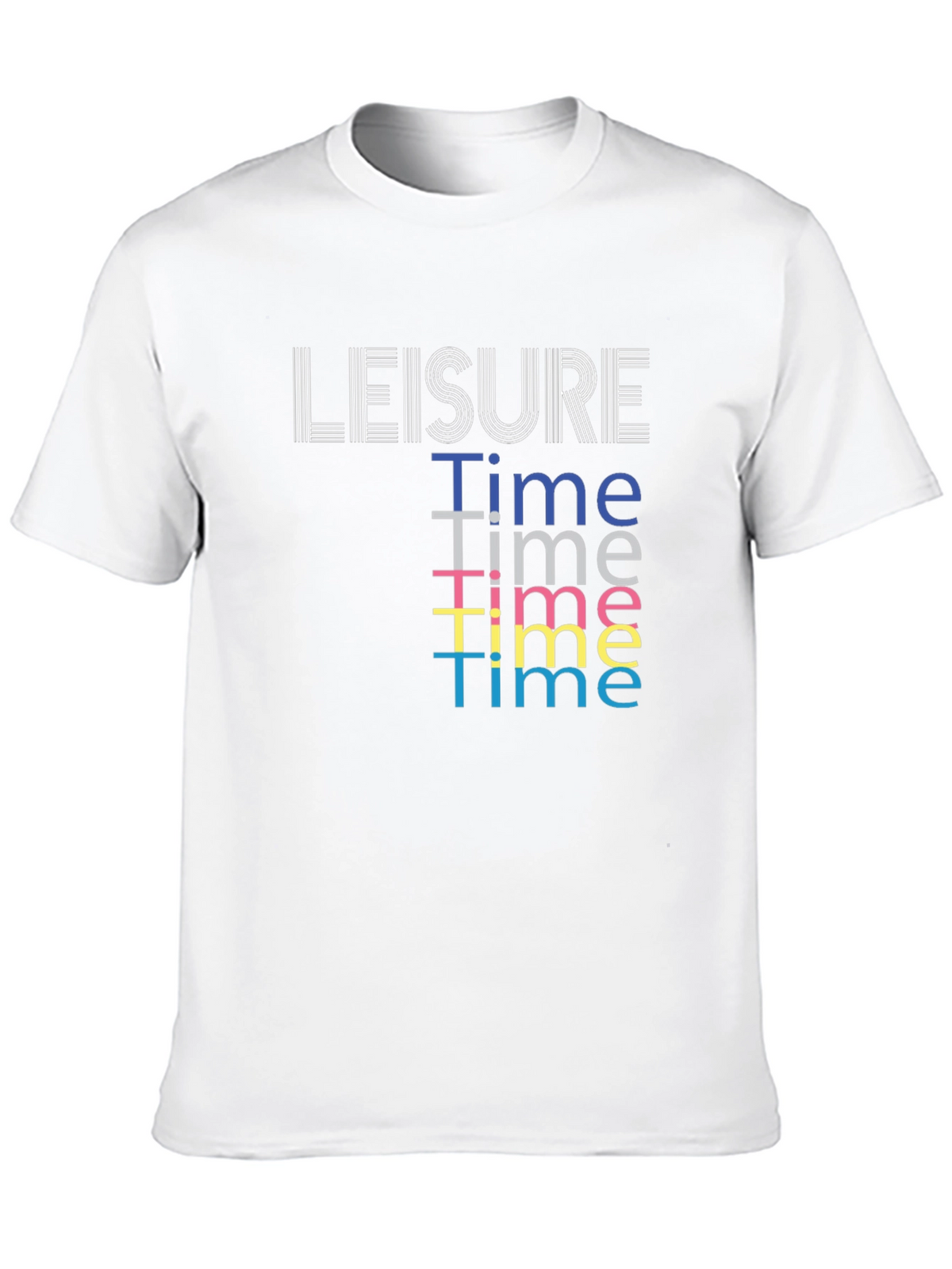 Leisure Time Graphic Tee - Black Cotton Comfort