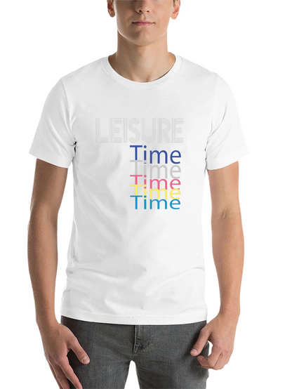 Leisure Time Graphic Tee - Black Cotton Comfort
