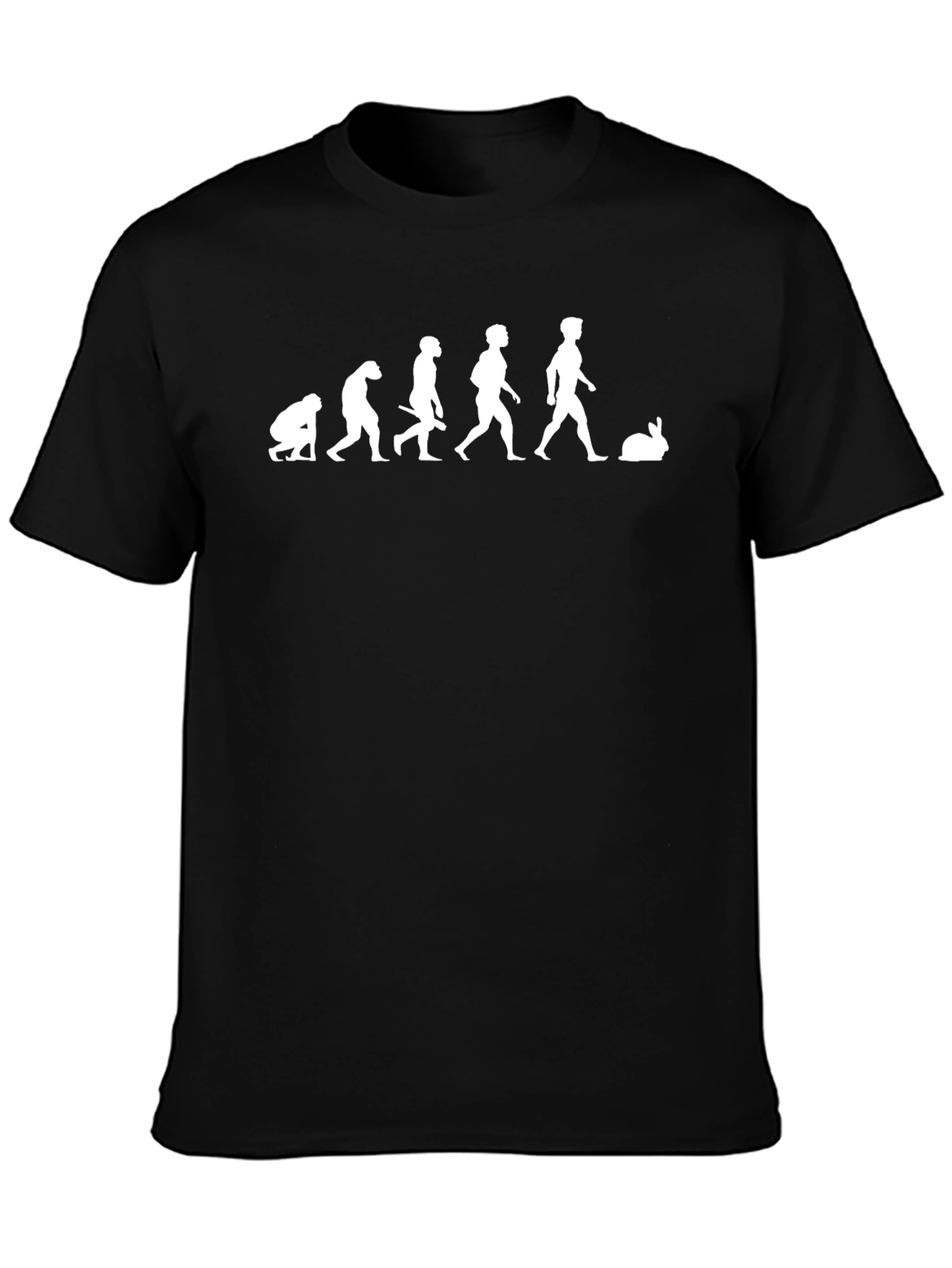 Evolution to Bunny Black T-Shirt