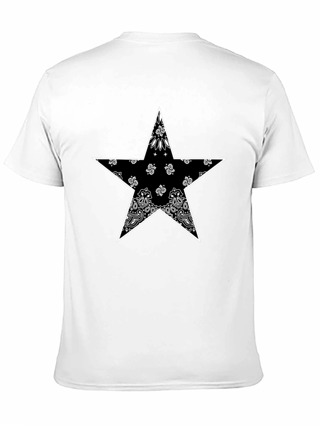 Bandana Star Graphic T-Shirt - Black