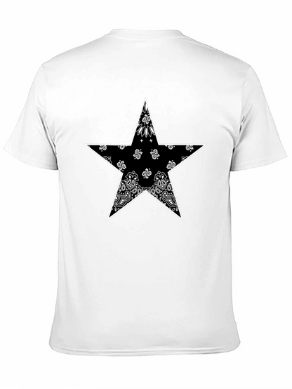 Bandana Star Graphic T-Shirt - Black
