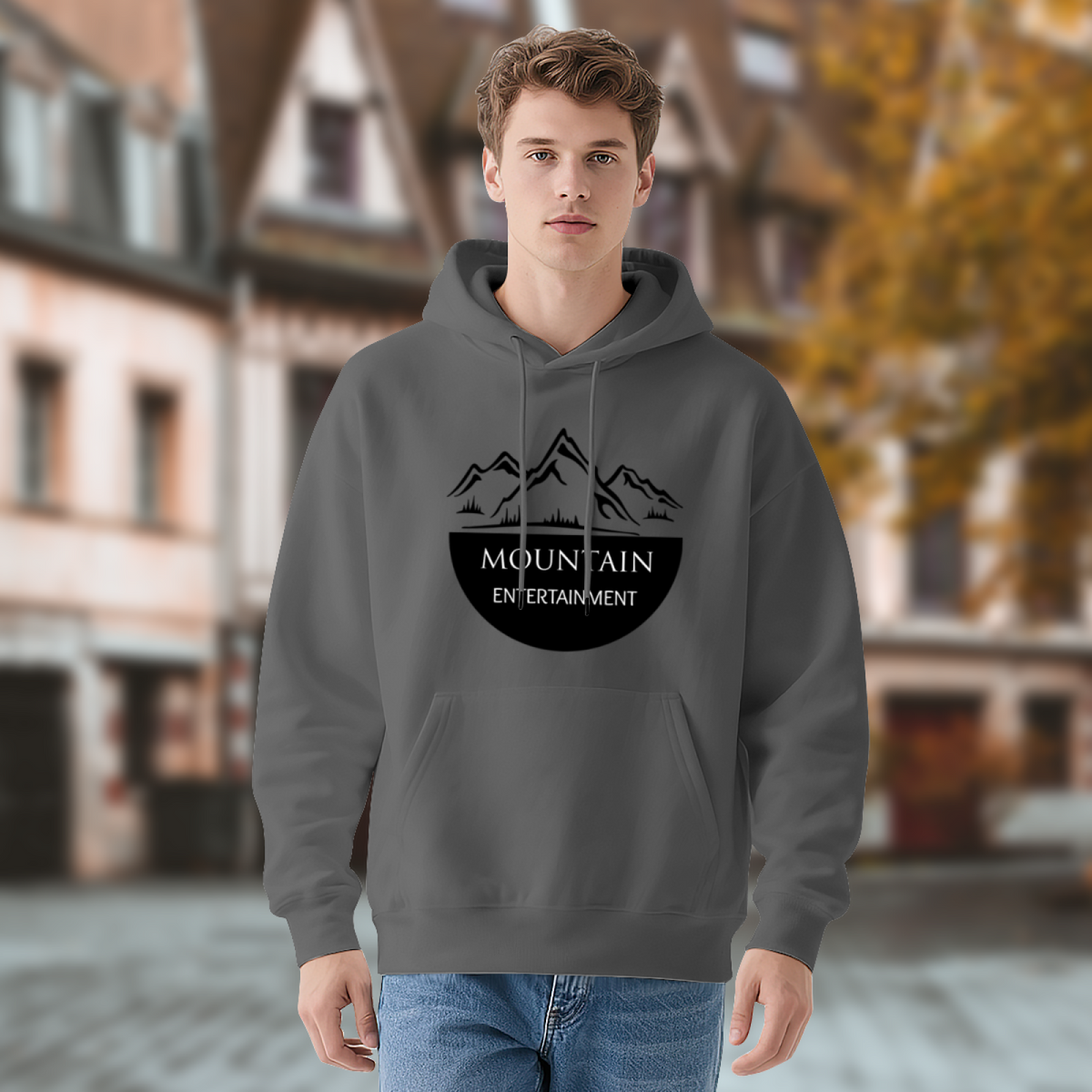 Cool Graphic Hoodie - Mountain Landscape