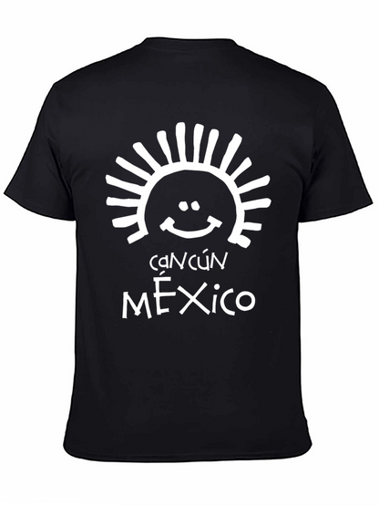 Cancún Mexico T-Shirt - Black Cotton Blend Tee