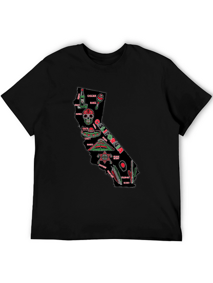 California Map T-Shirt - Black