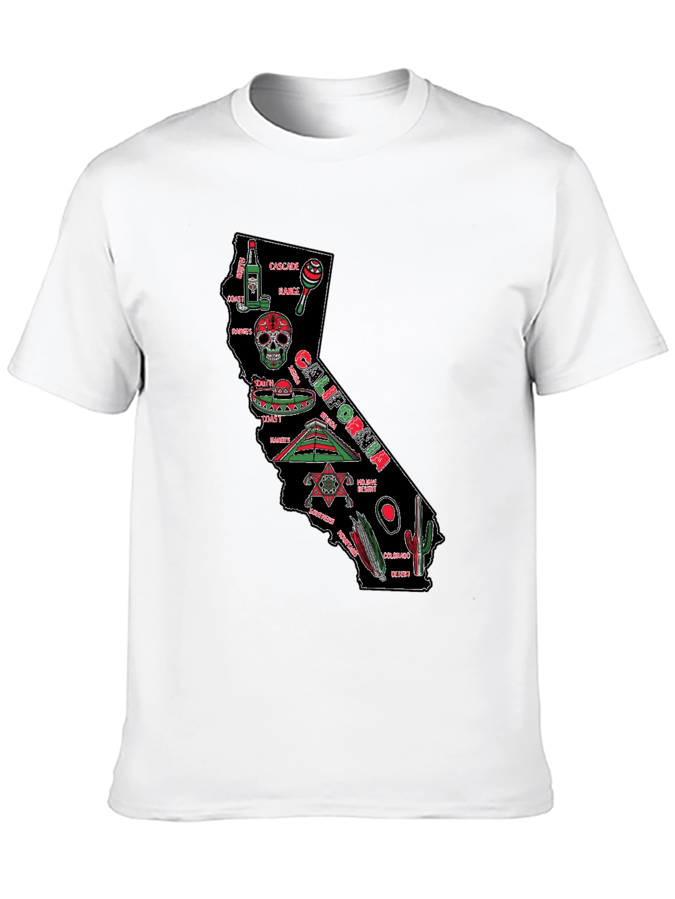 California Map T-Shirt - Black