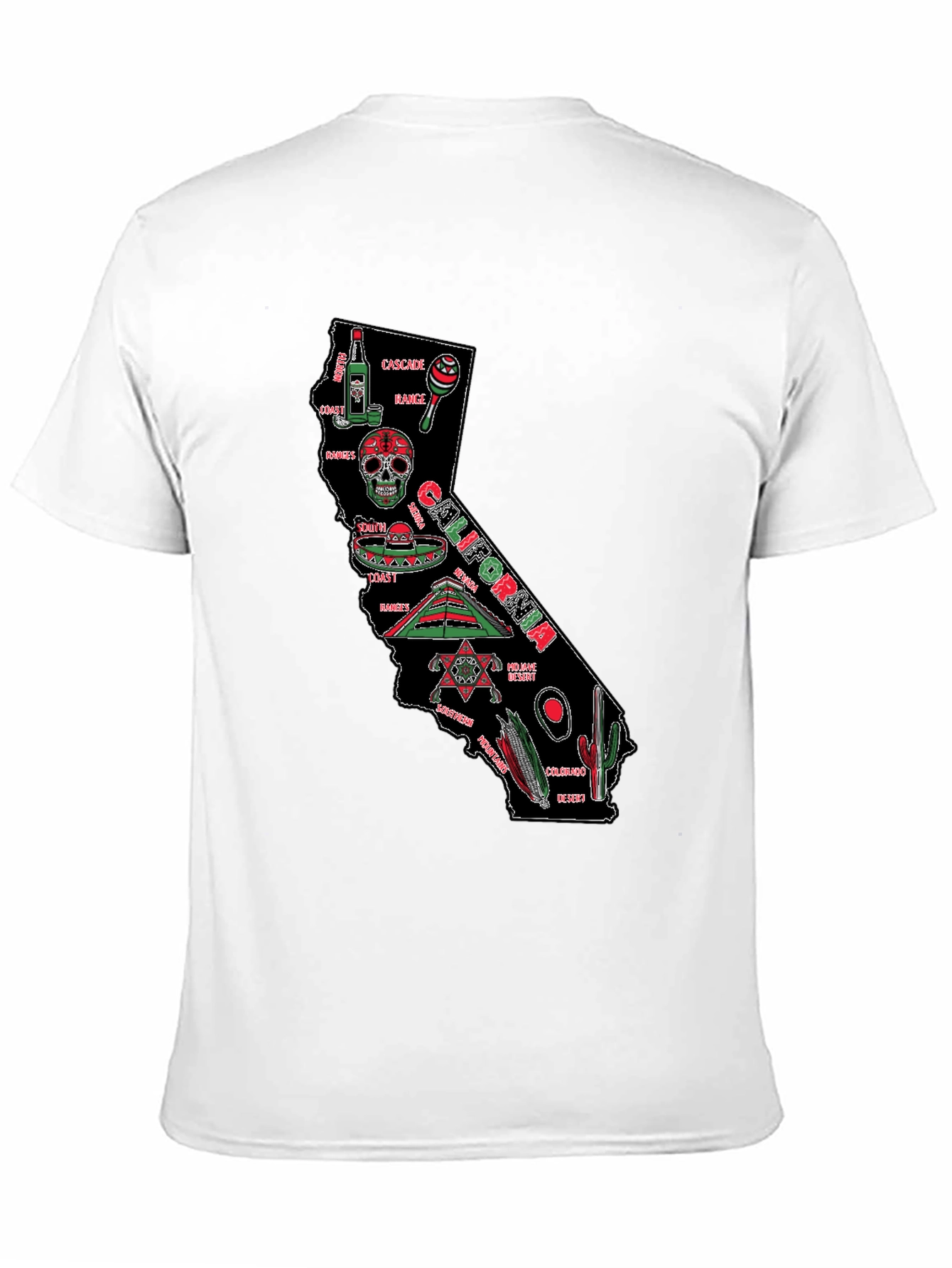 California Map T-Shirt - Black