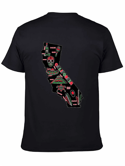 California Map T-Shirt - Black