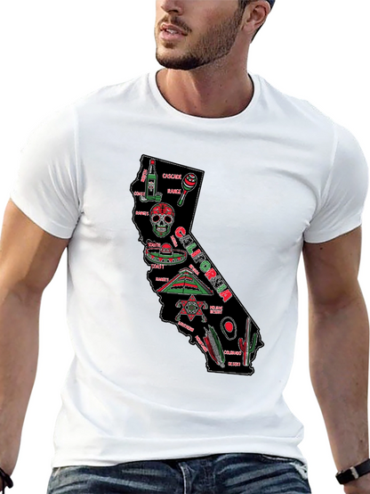 California Map T-Shirt - Black