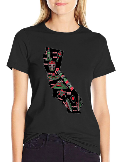 California Map T-Shirt - Black