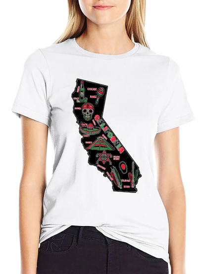 California Map T-Shirt - Black