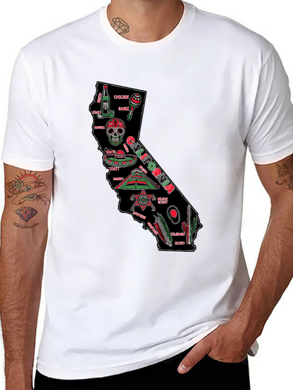 California Map T-Shirt - Black