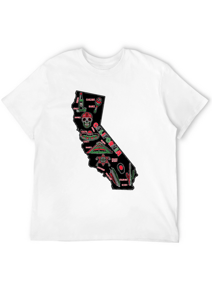 California Map T-Shirt - Black