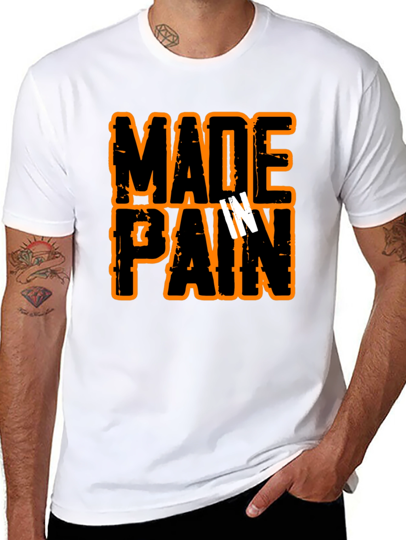 Made in Pain Black Graphic T-Shirt