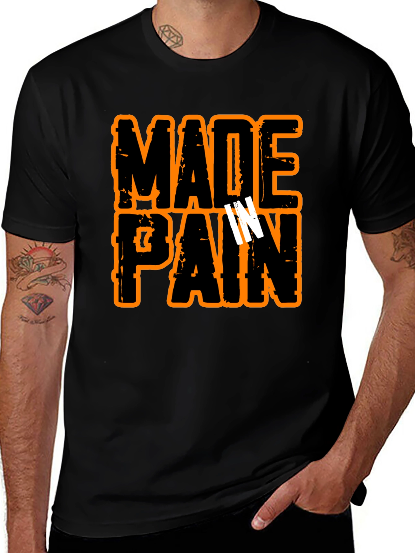 Made in Pain Black Graphic T-Shirt