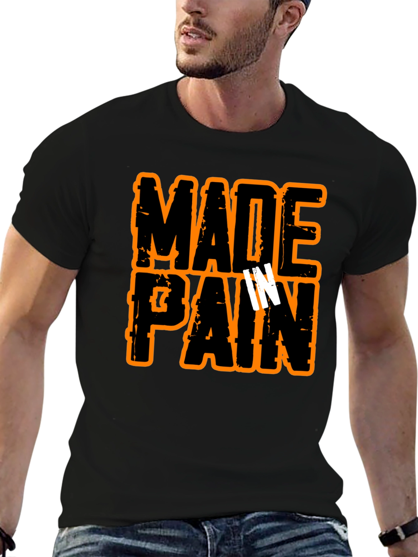 Made in Pain Black Graphic T-Shirt