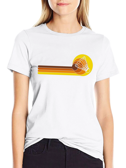 Retro Shuttlecock Graphic T-Shirt