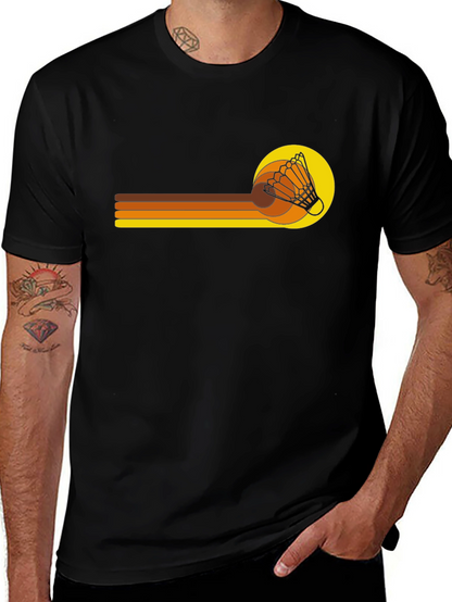 Retro Shuttlecock Graphic T-Shirt