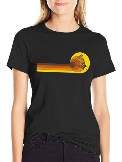 Retro Shuttlecock Graphic T-Shirt