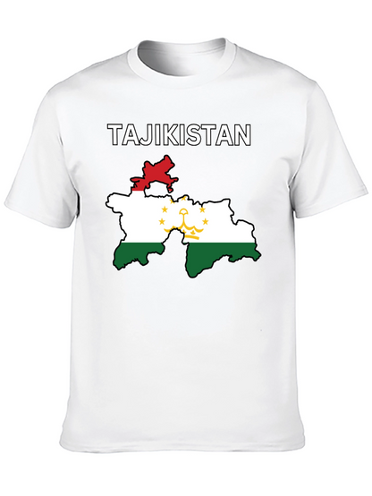 Tajikistan Flag Map T-Shirt