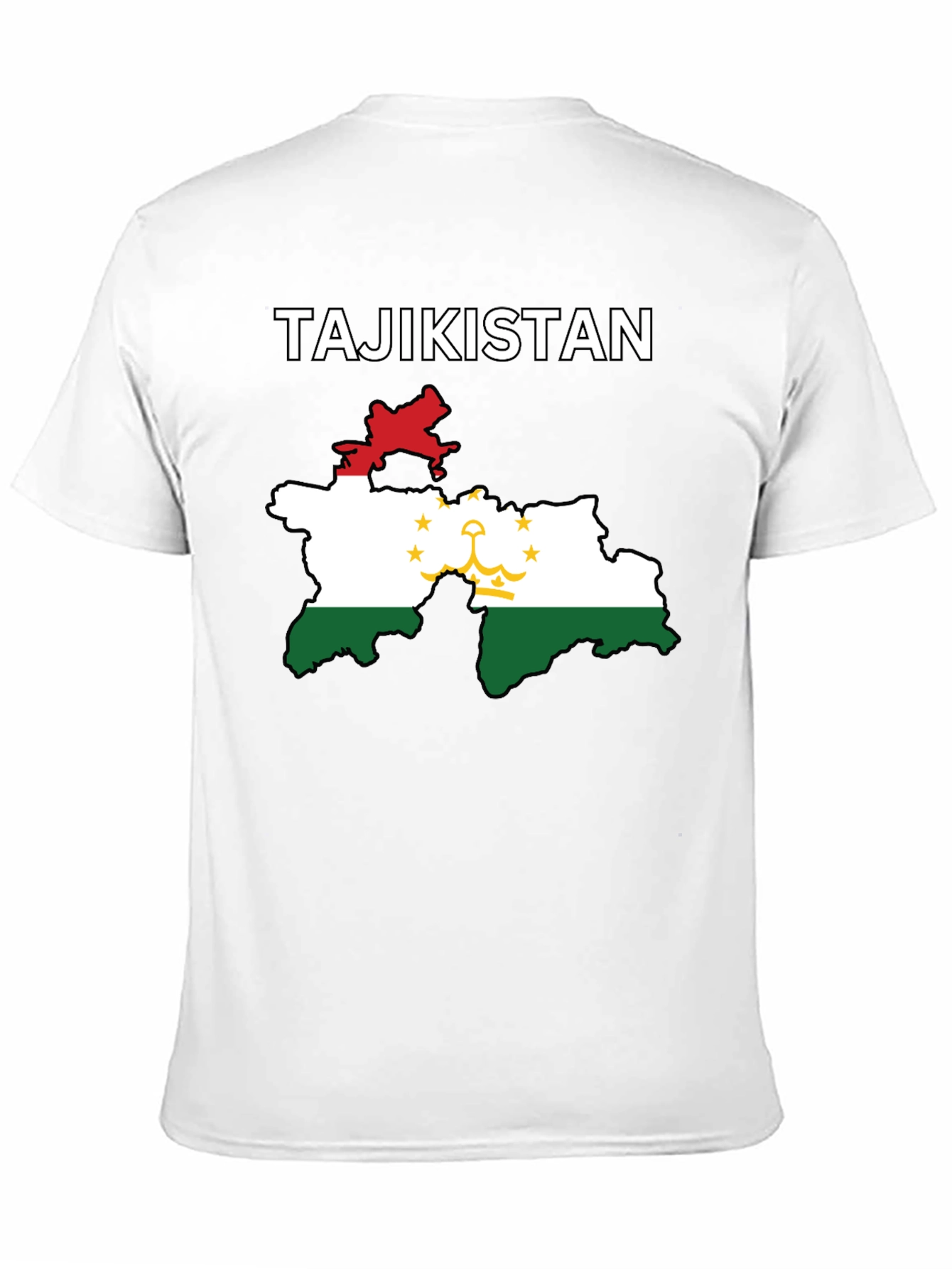 Tajikistan Flag Map T-Shirt