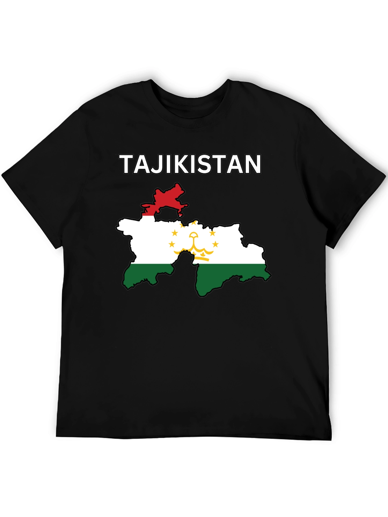 Tajikistan Flag Map T-Shirt